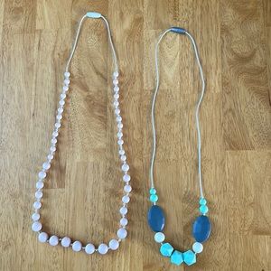 Silicone baby teething necklace